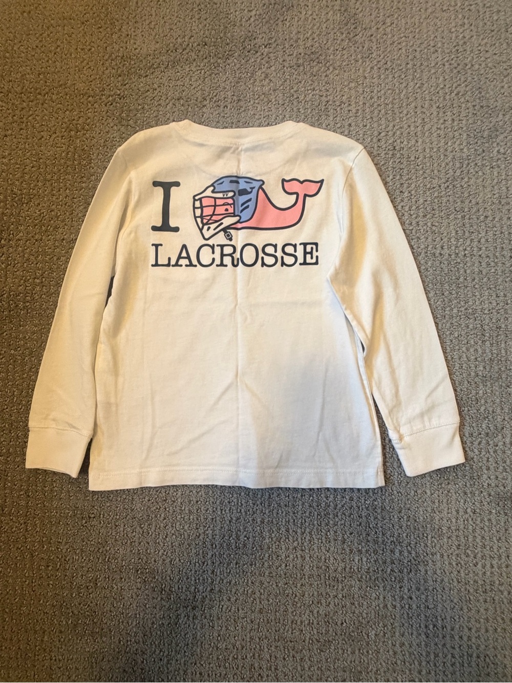 Vineyard Vines Boys Love Lacrosse Kids Long-Sleeve Tee - White